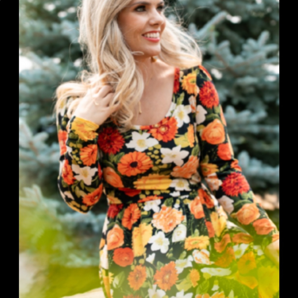 Lularoe Ryane Floral Dress XXL